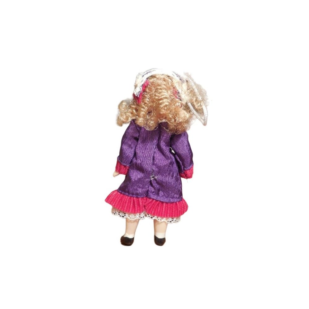 Pretty Women Porcelain Collectible 4 Inch Doll Ornament - Picture 8 of 11